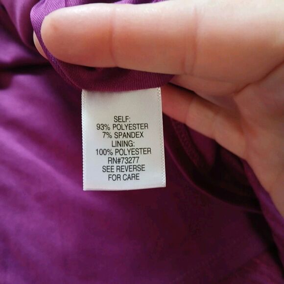 Candie's Dress Womens XL Magenta Short Sleeve Fit And Flare Knit Textured Skater - Picture 5 of 8